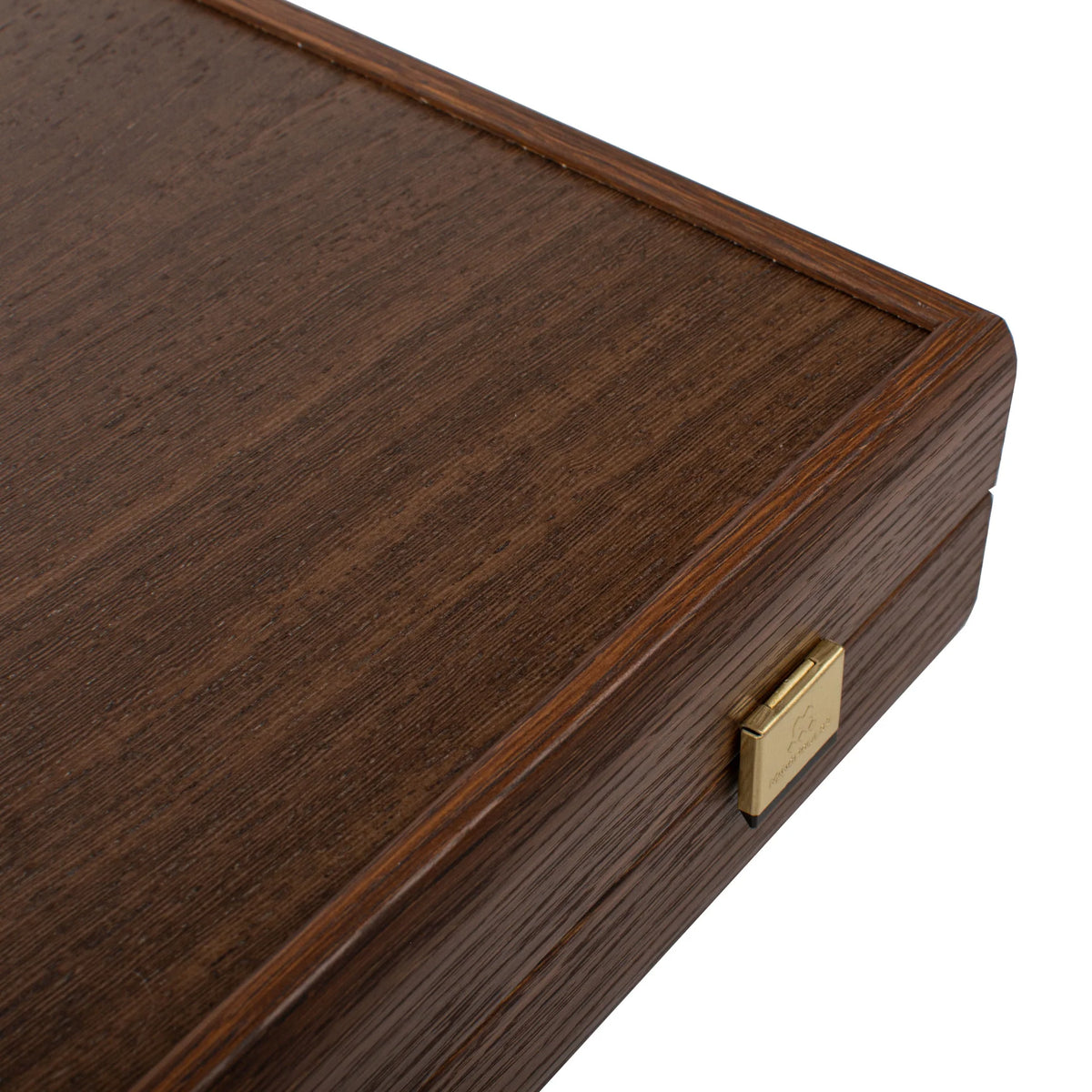 Compact Manopoulos Backgammon Set Wenge Walnut Burl Oak 30x17