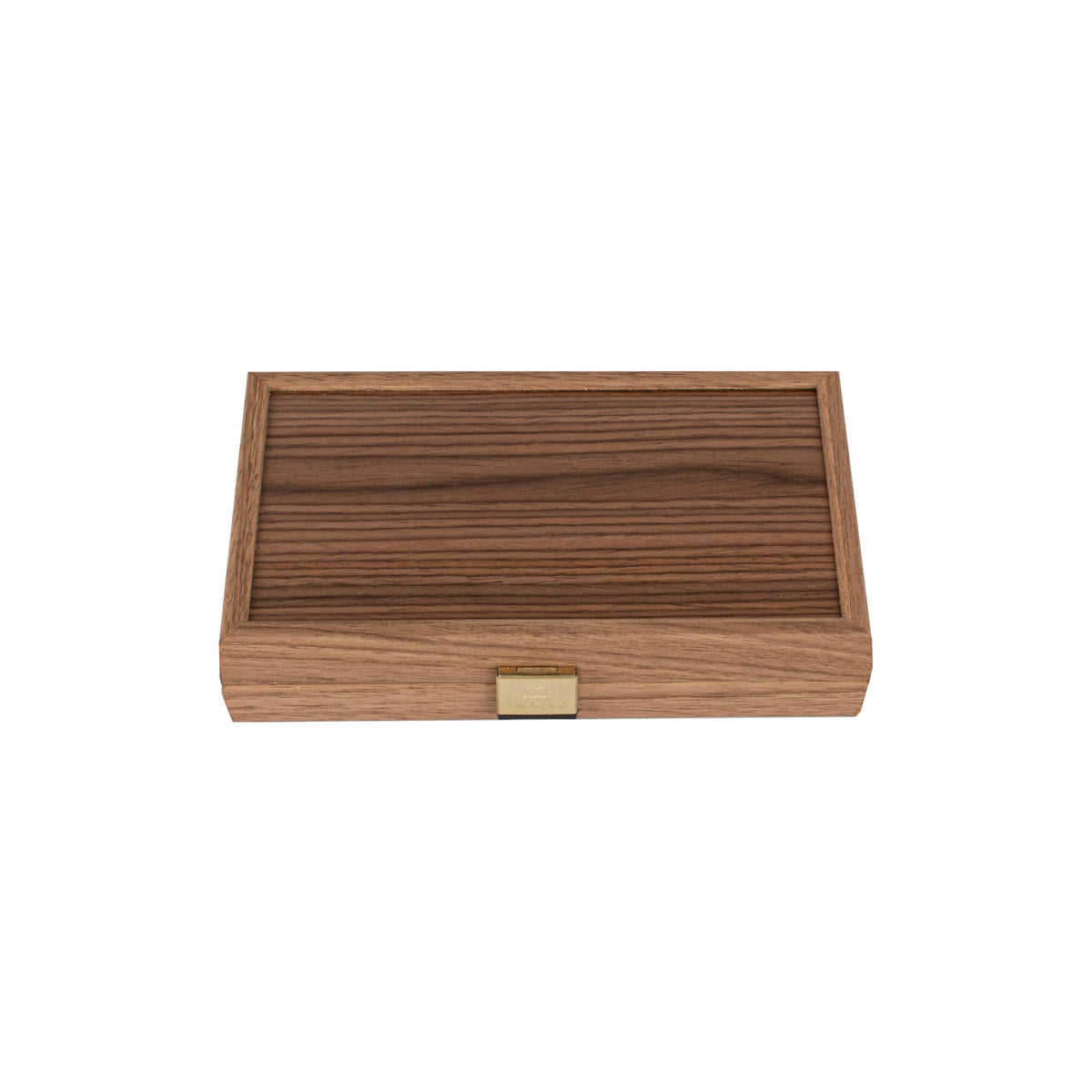 Travel Manopoulos Backgammon Set Red Oak American Walnut 20x12