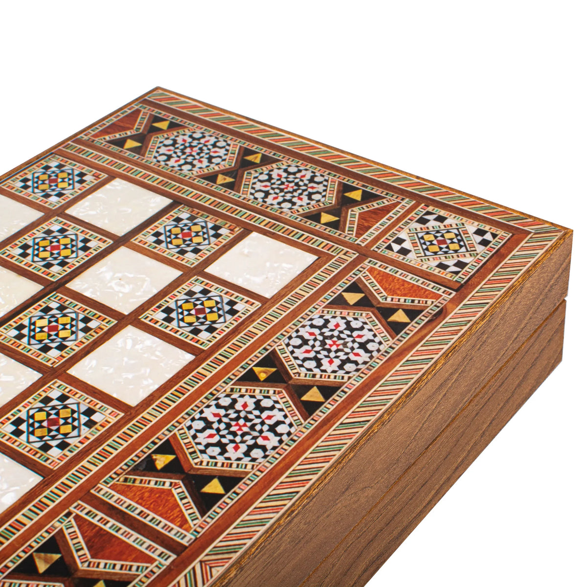 Manopoulos Wenge Wood Replica Backgammon Set Wooden Checkers 48x26